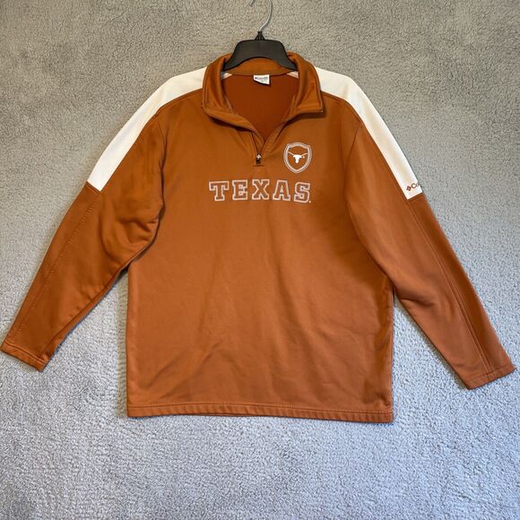 Columbia Other - Columbia Men's Texas Longhorns Orange 1/4 Zip Fleece Pullover Size XL